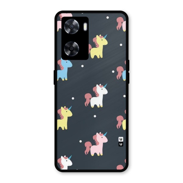 Unicorn Pattern Metal Back Case for OnePlus Nord N20 SE