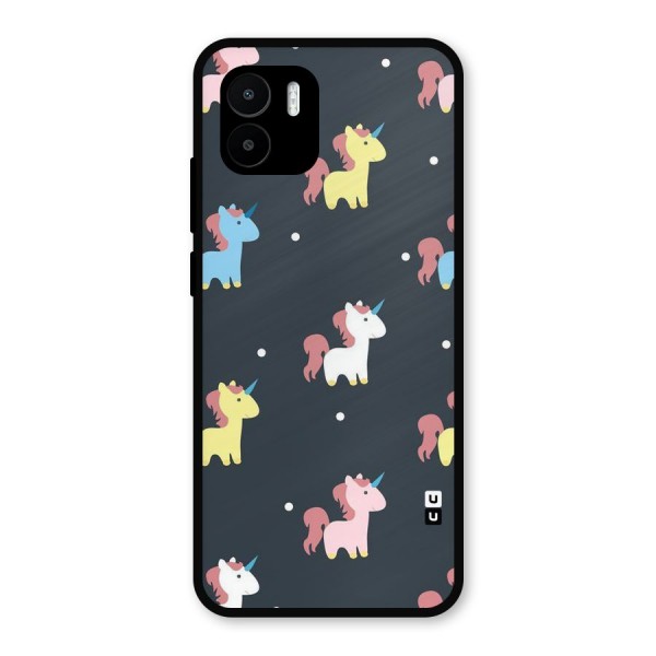 Unicorn Pattern Metal Back Case for Redmi A2