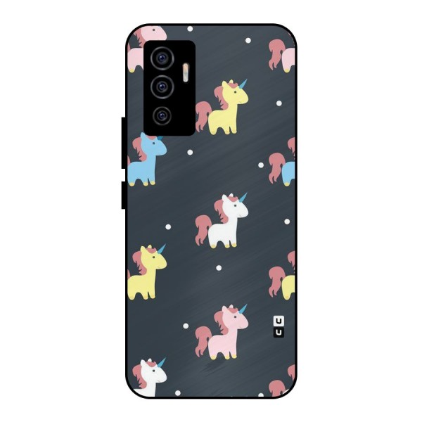 Unicorn Pattern Metal Back Case for Vivo V23e