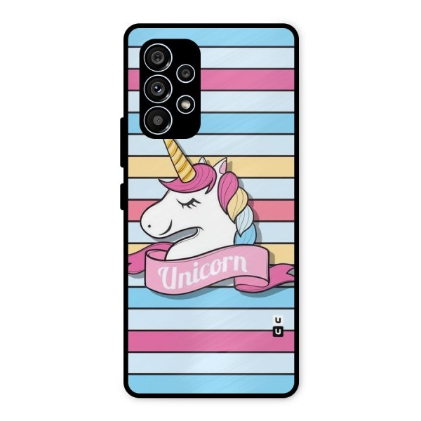 Unicorn Stripes Metal Back Case for Galaxy A53 5G