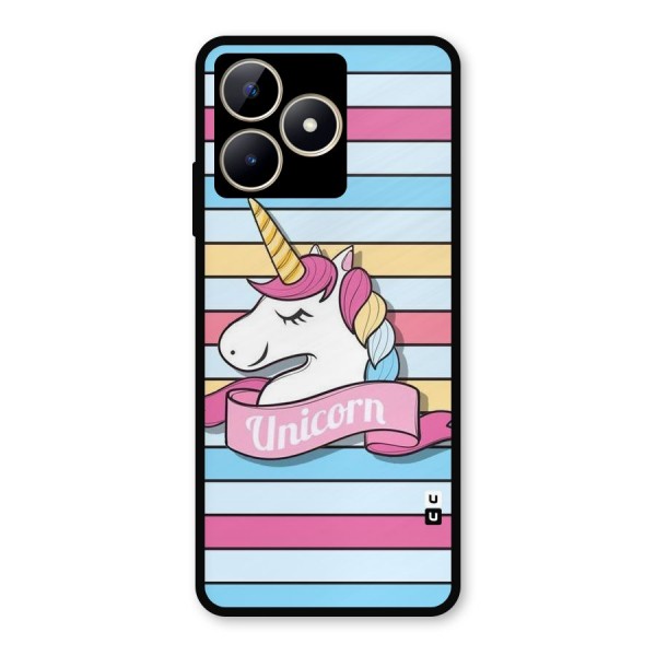 Unicorn Stripes Metal Back Case for Realme Narzo N53