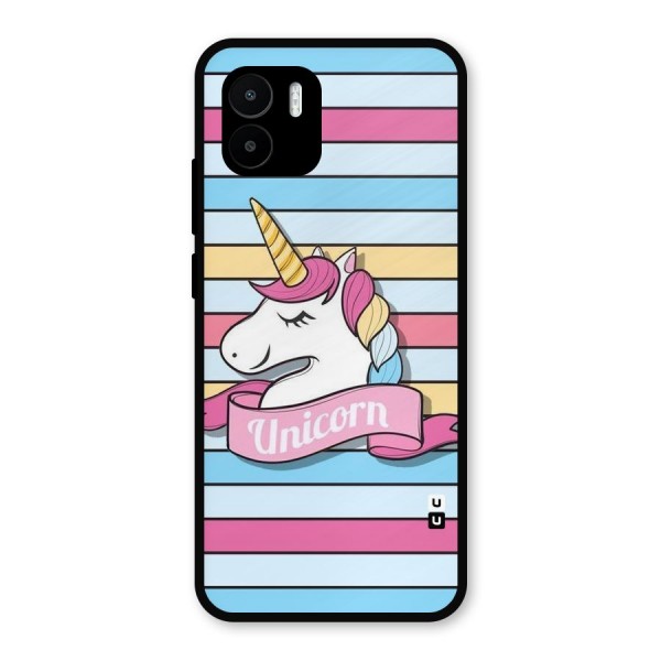 Unicorn Stripes Metal Back Case for Redmi A2