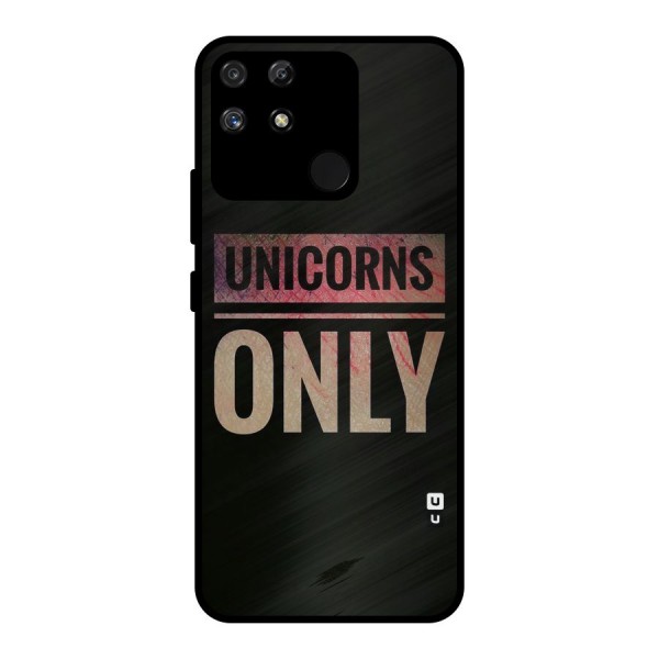 Unicorns Only Metal Back Case for Realme Narzo 50A