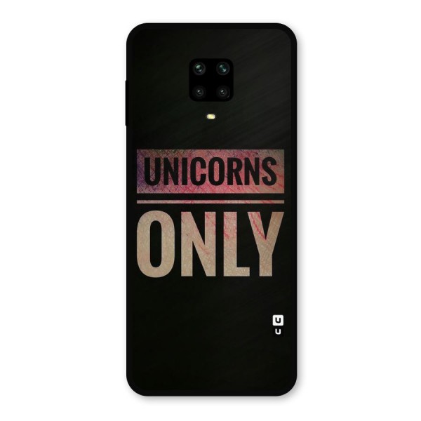 Unicorns Only Metal Back Case for Redmi Note 9 Pro