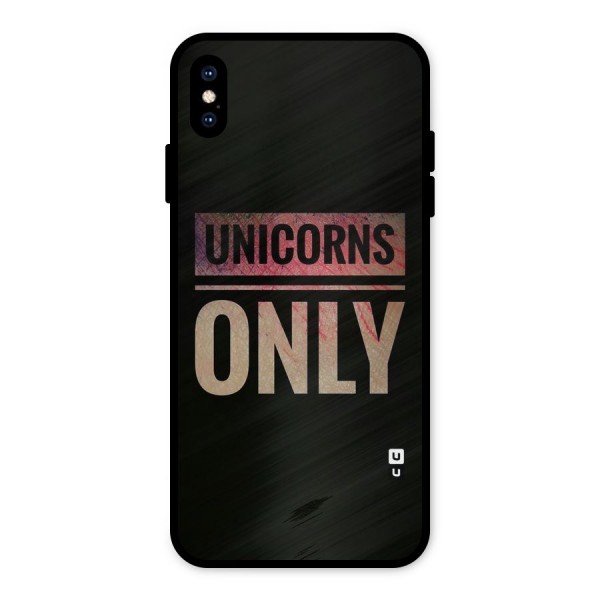 Unicorns Only Metal Back Case for iPhone XS Max