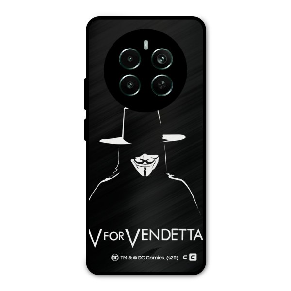 V for Vendetta Minimal Metal Back Case for Realme 12 Plus