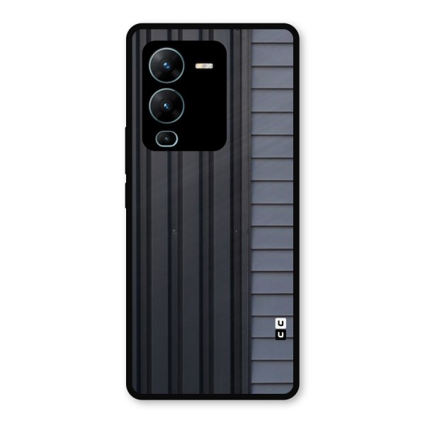 Vertical Horizontal Metal Back Case for Vivo V25 Pro