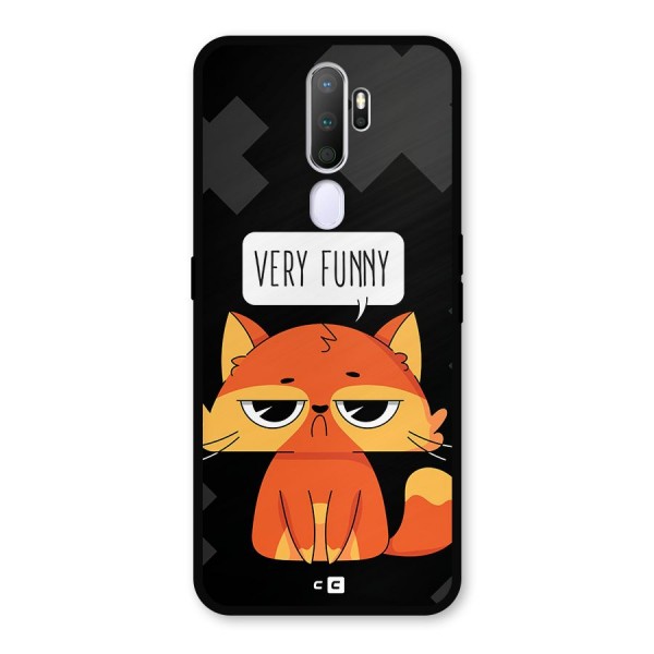 Very Funny Cat Metal Back Case for Oppo A9 (2020)