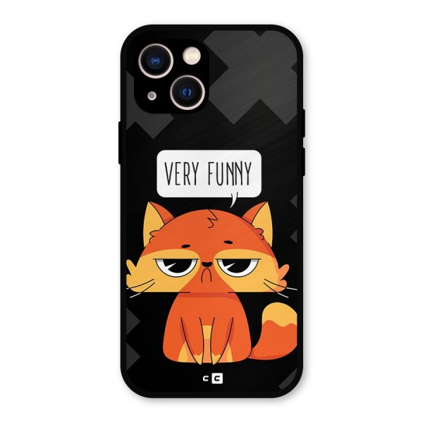 Very Funny Cat Metal Back Case for iPhone 13