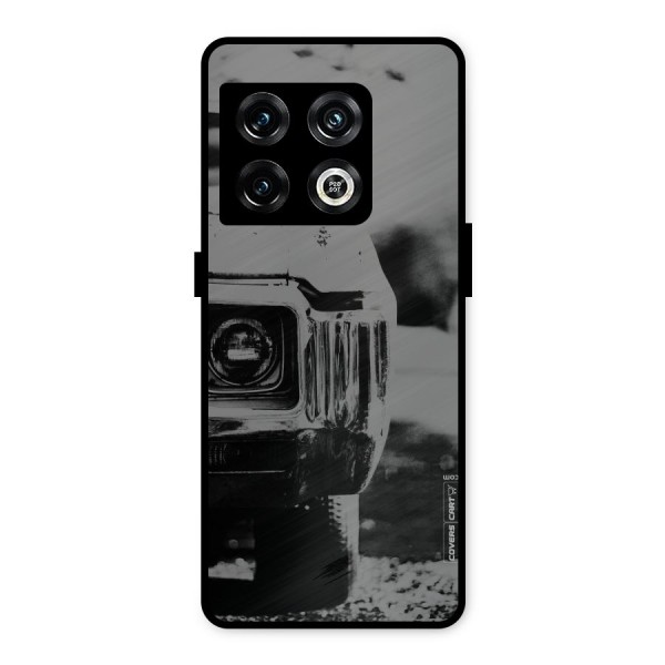Vintage Car Black and White Metal Back Case for OnePlus 10 Pro 5G