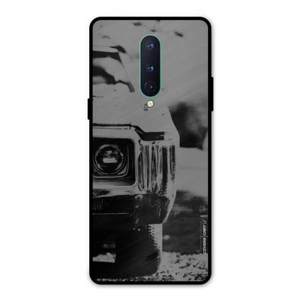 Vintage Car Black and White Metal Back Case for OnePlus 8