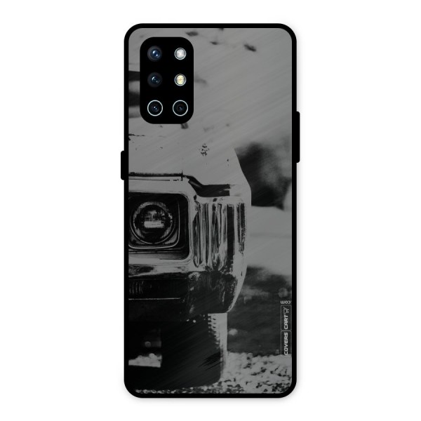 Vintage Car Black and White Metal Back Case for OnePlus 9R