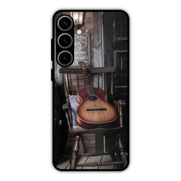 Vintage Chair Guitar Metal Back Case for Galaxy S24 Plus
