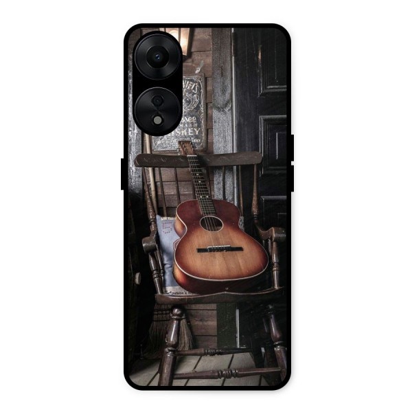 Vintage Chair Guitar Metal Back Case for Oppo A78 5G