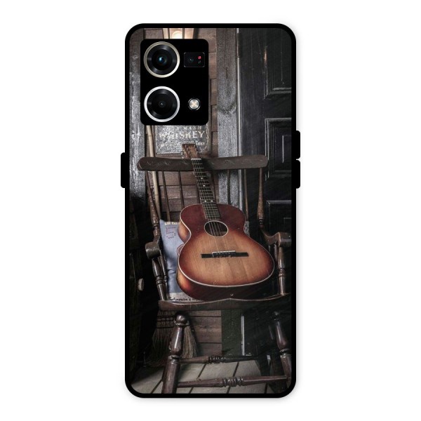 Vintage Chair Guitar Metal Back Case for Oppo F21 Pro 4G