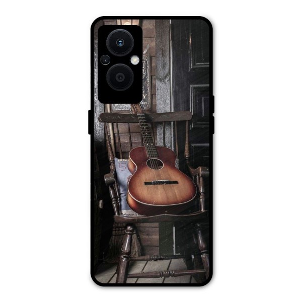 Vintage Chair Guitar Metal Back Case for Oppo F21 Pro 5G