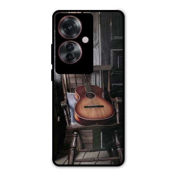 Vintage Chair Guitar Metal Back Case for Oppo F25 Pro