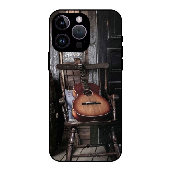 Vintage Chair Guitar Metal Back Case for iPhone 14 Pro Max