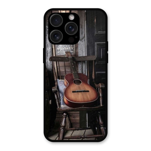Vintage Chair Guitar Metal Back Case for iPhone 15 Pro Max