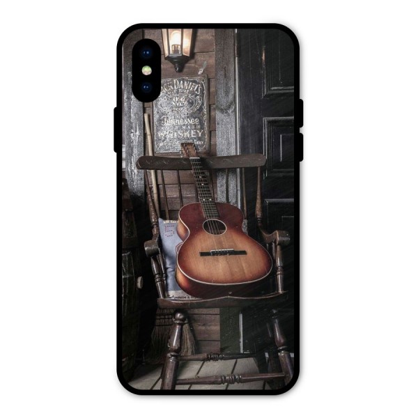 Vintage Chair Guitar Metal Back Case for iPhone XS