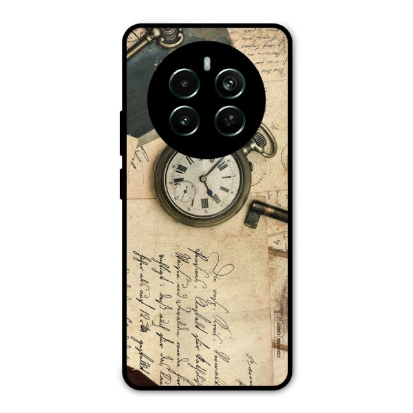 Vintage Key And Compass Metal Back Case for Realme 12 Plus