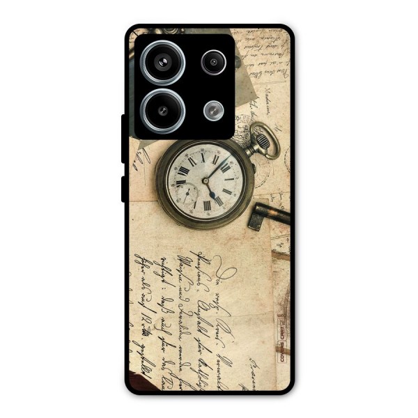 Vintage Key And Compass Metal Back Case for Redmi Note 13 Pro 5G