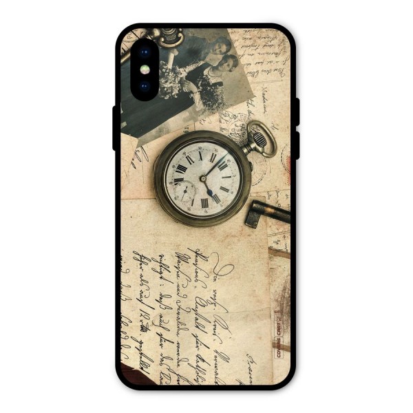 Vintage Key And Compass Metal Back Case for iPhone X