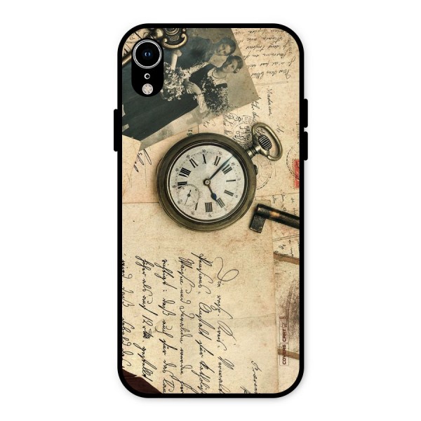 Vintage Key And Compass Metal Back Case for iPhone XR