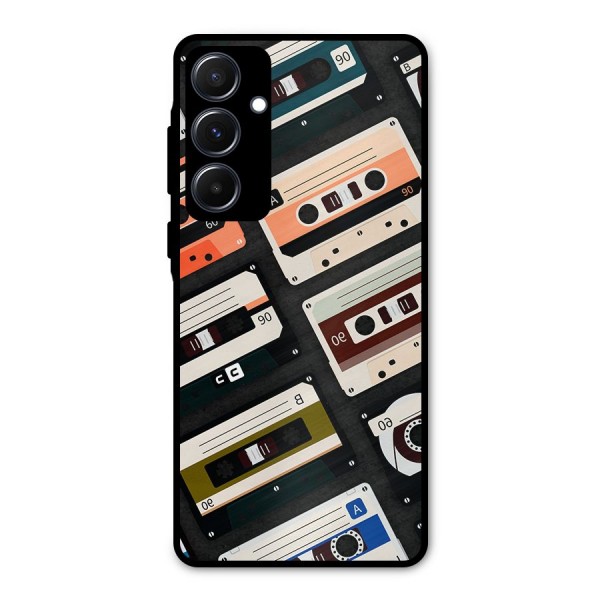 Vintage Retro Cassettes Metal Back Case for Galaxy A55