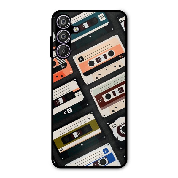 Vintage Retro Cassettes Metal Back Case for Galaxy F15