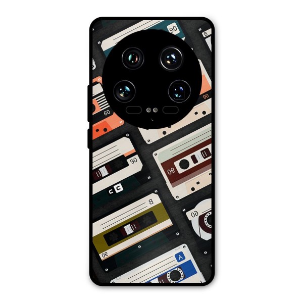 Vintage Retro Cassettes Metal Back Case for Xiaomi 14 Ultra