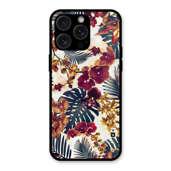 Vintage Rustic Flowers Metal Back Case for iPhone 15 Pro Max