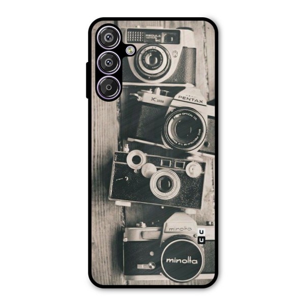 Vintage Style Shutter Metal Back Case for Galaxy F15
