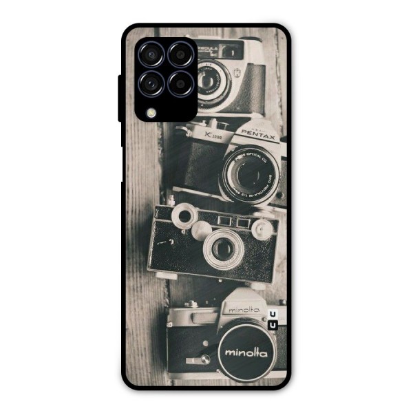 Vintage Style Shutter Metal Back Case for Galaxy M53 5G