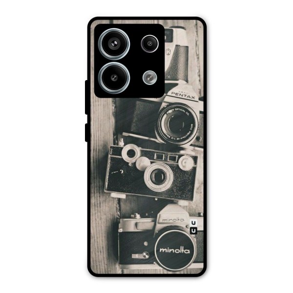 Vintage Style Shutter Metal Back Case for Redmi Note 13 Pro 5G