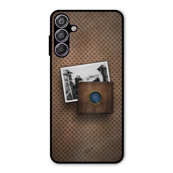 Vintage Wood Camera Metal Back Case for Galaxy F15