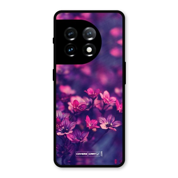 Violet Floral Metal Back Case for OnePlus 11