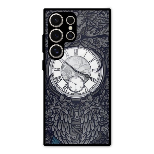 Wall Clock Metal Back Case for Galaxy S24 Ultra
