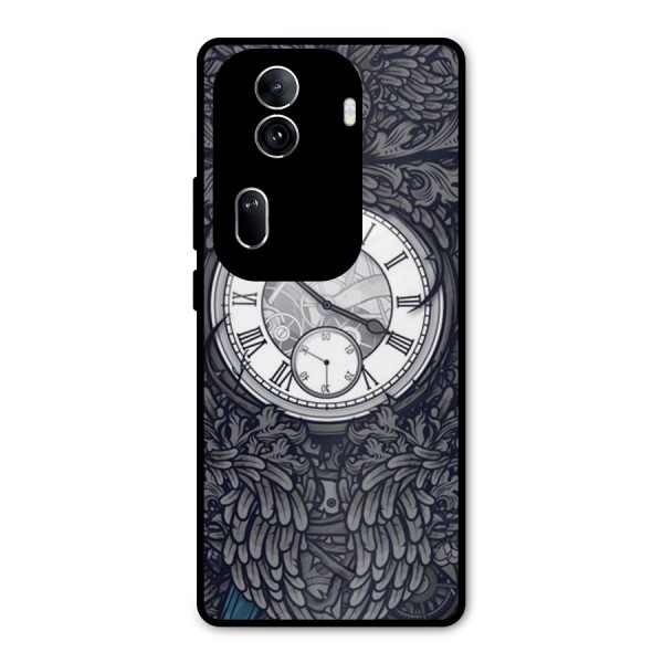Wall Clock Metal Back Case for Oppo Reno11 Pro 5G