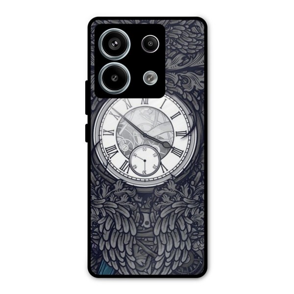 Wall Clock Metal Back Case for Redmi Note 13 Pro 5G
