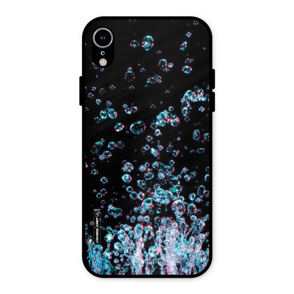 Water Droplets Metal Back Case for iPhone XR