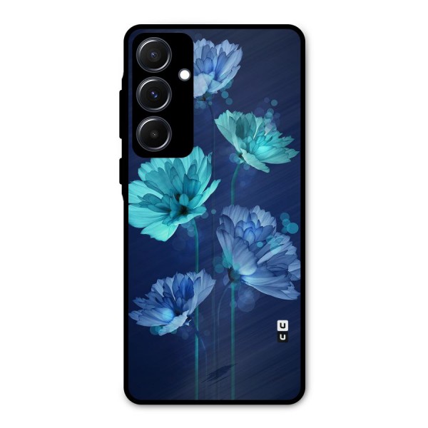 Water Flowers Metal Back Case for Galaxy A55