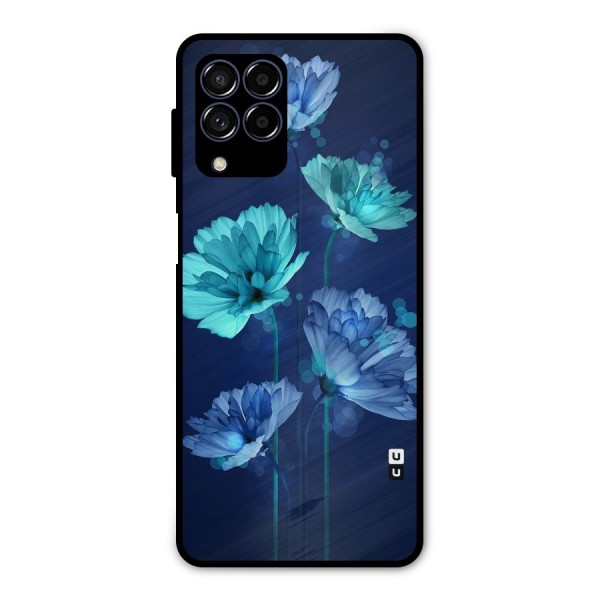 Water Flowers Metal Back Case for Galaxy M53 5G