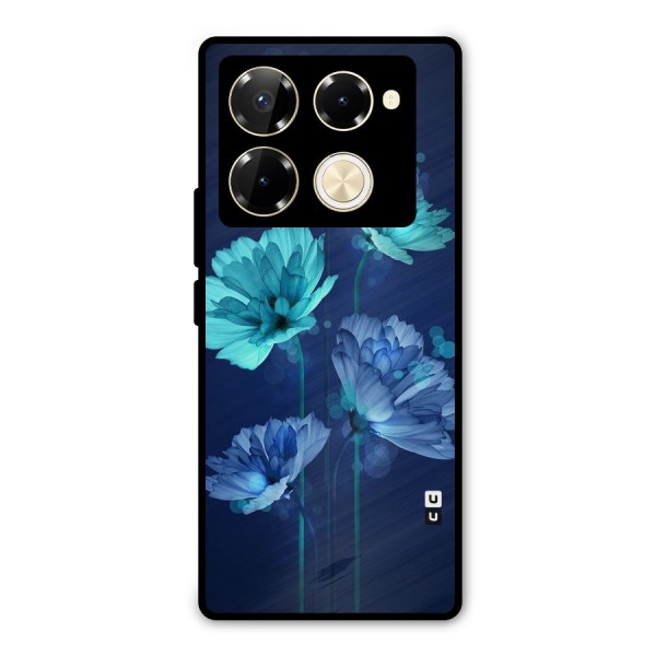 Water Flowers Metal Back Case for Infinix Note 40 Pro