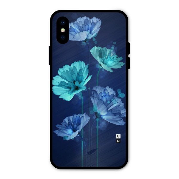 Water Flowers Metal Back Case for iPhone X