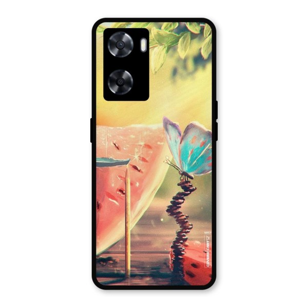 Watermelon Butterfly Metal Back Case for OnePlus Nord N20 SE
