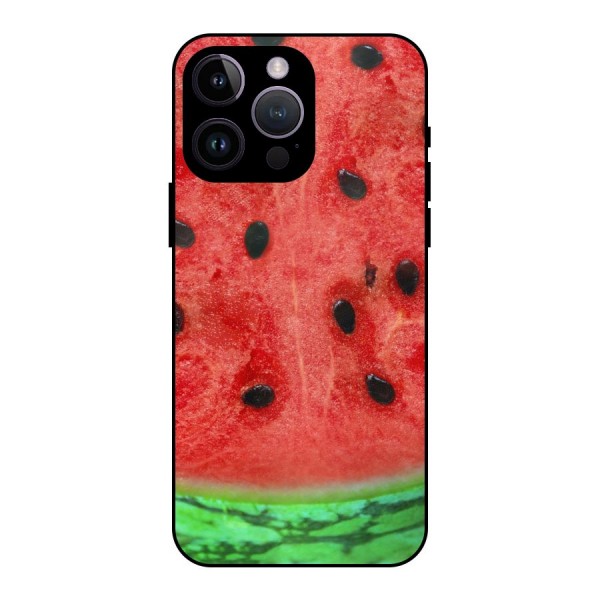 Watermelon Design Metal Back Case for iPhone 14 Pro Max