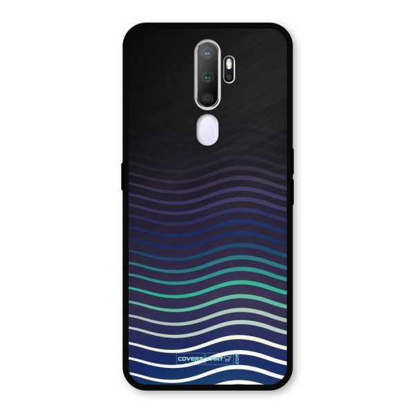 Wavy Stripes Metal Back Case for Oppo A9 (2020)