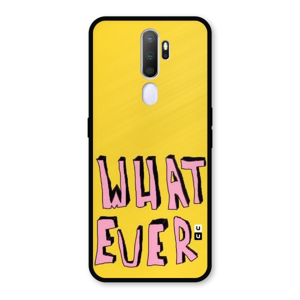 Whatever Yellow Metal Back Case for Oppo A9 (2020)