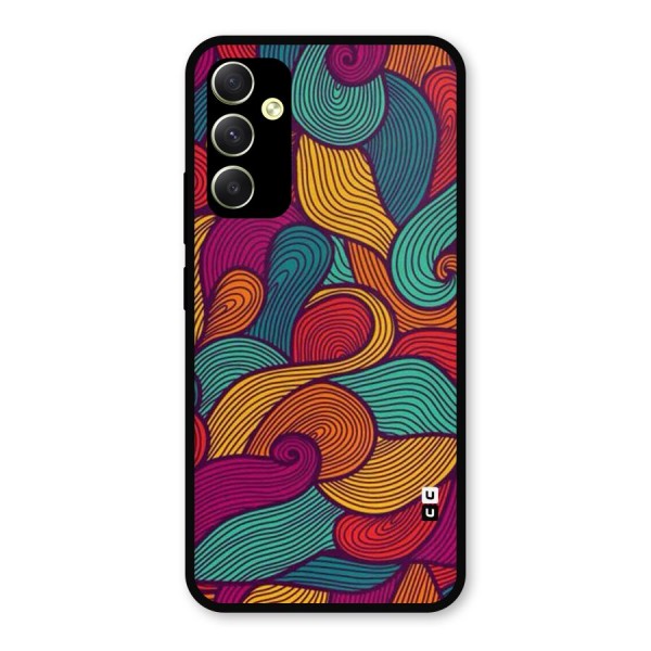 Whimsical Colors Metal Back Case for Galaxy A34
